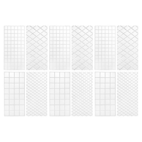 ELAYARD Creative Transparent Cake Fondant Impression Mat for DIY Baking Fun and Professional Decorations 12pcs