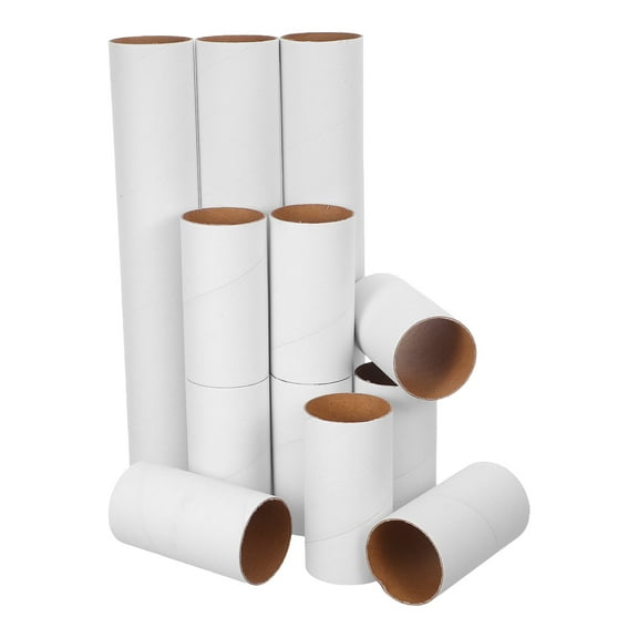 ELAYARD 12Pcs Craft Paper Tubes White Cardboard Rolls For Family Bonding Activities At Home And Studio
