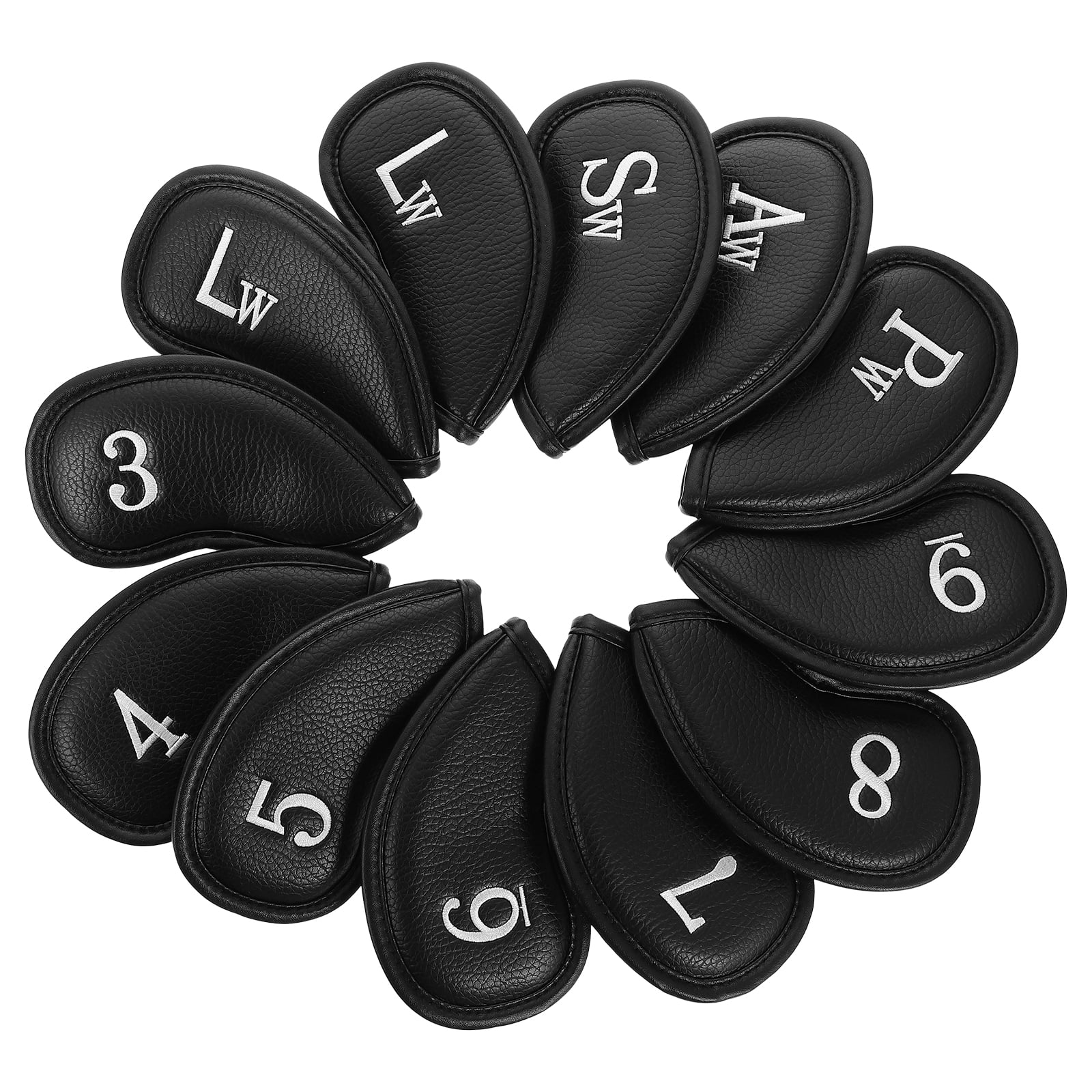 ELAYARD 12Pcs Professional Golfing Cue Covers Black Rod Protector Sleeve