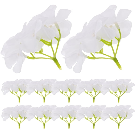 ELAYARD 12pcs Outdoor Artificial Hydrangea Flowers White for Wedding Flower Arrangements