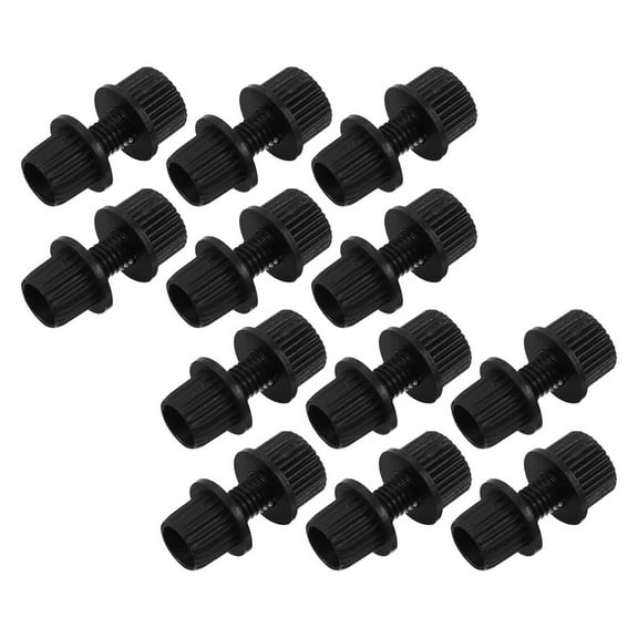 ELAYARD 12Pcs Locking License Plate Screws Black for Motorcycle Secure Mounting