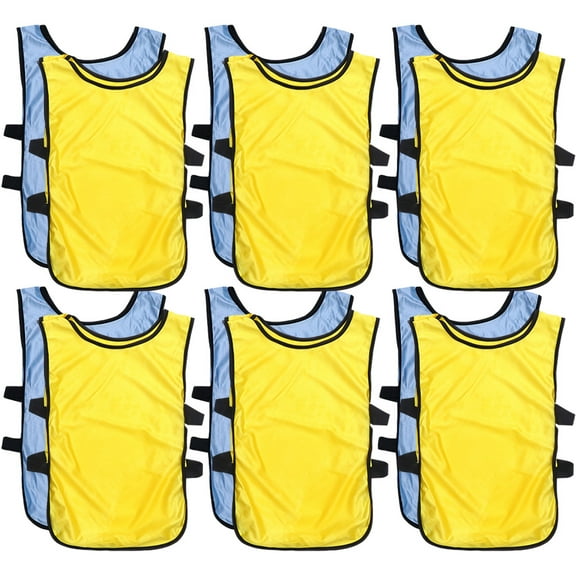 ELAYARD 12Pcs Reusable Soccer Vests for Men Lightweight Comfortable Polyester Pinnies