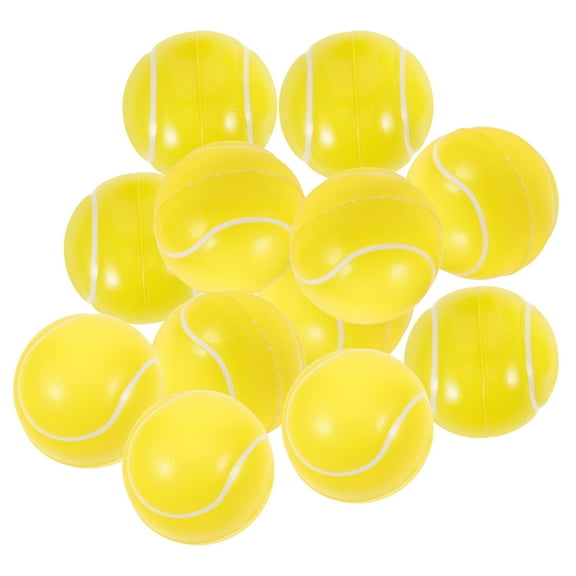 ELAYARD 12Pcs Tennis Pressure Ball Mini Relief Balls PU for Relaxation Indoor Use with Yellow Color