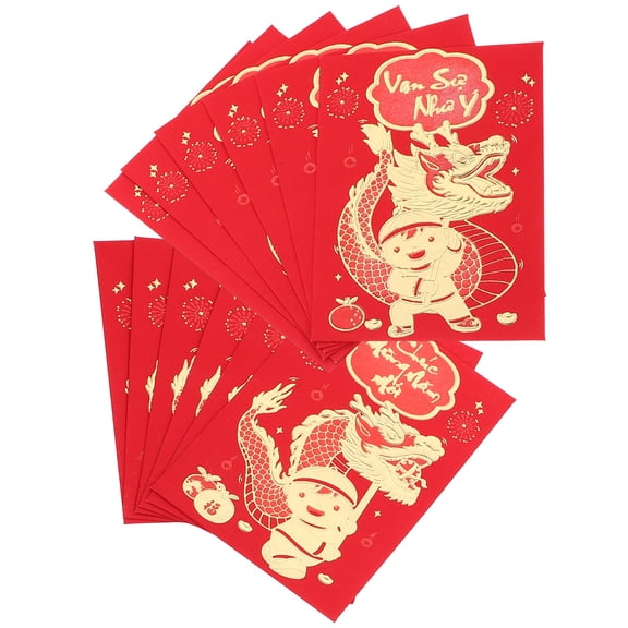ELAYARD 12Pcs Red Envelopes Paper Money Packets for Chinese New Year and Traditional Celebrations