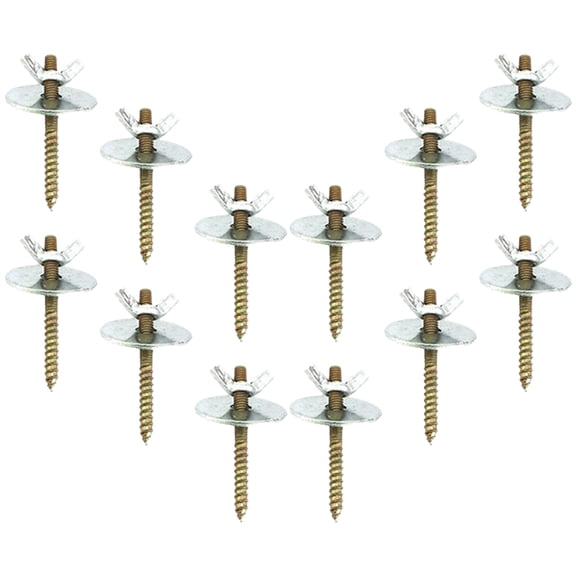 ELAYARD 12Sets Bird Perch Fixing Screws Double Headed Metal Screws for Birdcage Hardware