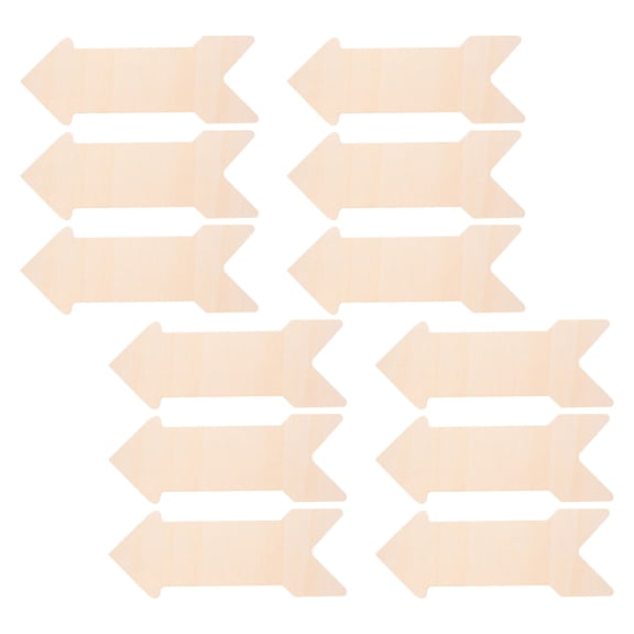 ELAYARD 12pcs Blank Arrow Wooden Plaque for Crafts , Hanging Direction Signs