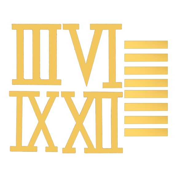 ELAYARD 12pcs Large Digital Number Desk Clock in Golden Acrylic, Self-Installation Kit for Hobbyists