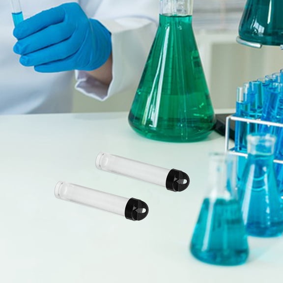 ELAYARD 12pcs Plastic Sample Vials Transparent Leakproof Sealing Laboratory Equipment