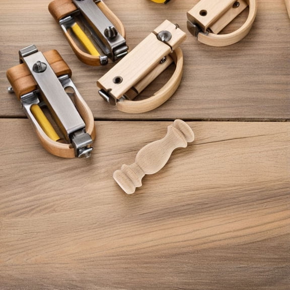 ELAYARD 12Pcs Beige Solid Wood Roman Column Finials Decorative Accessories for Home Railing and Staircase