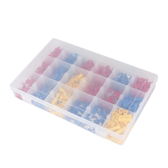 ELAYARD 1300Pcs Bare PVC Eyelets Wire Connectors Heavy Duty Battery Cable Closed Ends for Electrical Wiring