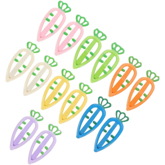 ELAYARD Candy Colored Metal Snap Hair Clips Assorted Color for Decoration 14Pcs