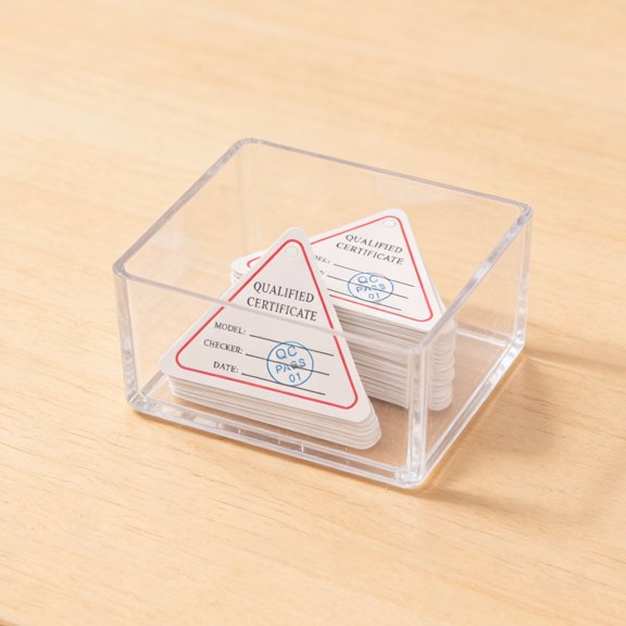 ELAYARD 1500Pcs Printable Triangle Qc Pass Inspection Tag Writable Product Certificate for Home