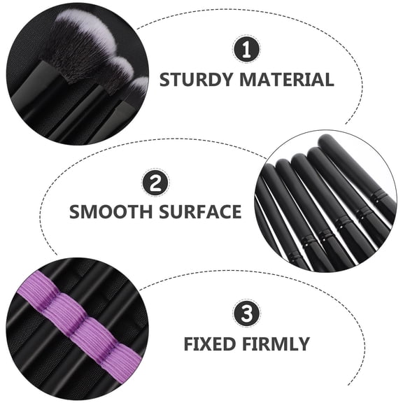 ELAYARD 15-Piece Black Professional Makeup Brush Set for and Eye Shadow Application