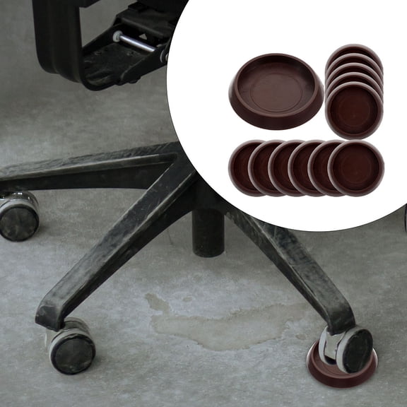 ELAYARD 15Pcs Plastic Caster Cups for Furniture with Groove Design Floor Protectors for Home Use