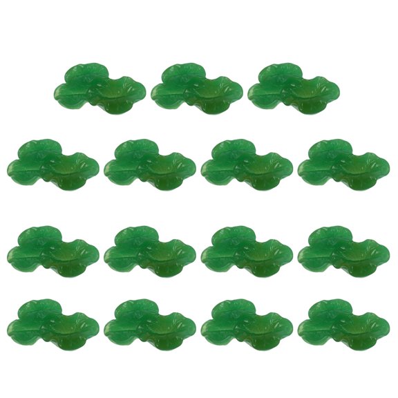 ELAYARD 15-Piece Resin Leaf Decorative Statue Set for Garden, Aquarium, and Home Decoration