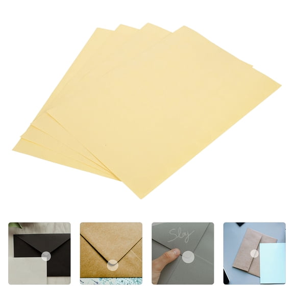 ELAYARD Transparent Round PVC Stickers Khaki Easy Peel for Retail Packaging 15Sheets