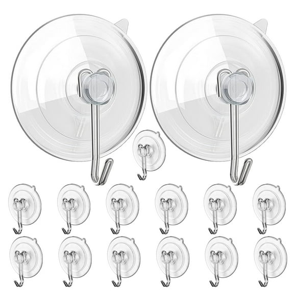 ELAYARD 15pcs Hat Hooks Clear Iron No Damage Installation Hooks for Wall Hanging at Home