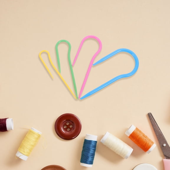 ELAYARD 16Pcs Assorted Color Curved Cable Knitting Needles for Crocheting and Hand Knitting Projects