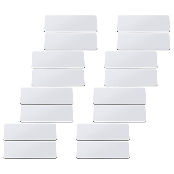 ELAYARD Identification Badges Blank Name Tag White Density Board Adults Simple Design 16-Pcs