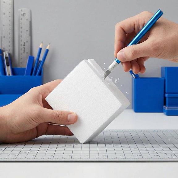 ELAYARD 16Pcs Polystyrene Foam Blocks White Square Blank Canvas for Crafting Art Projects and Model Building