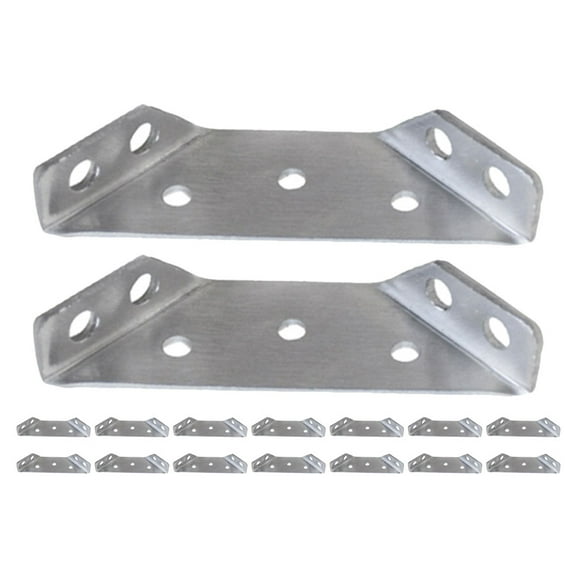 ELAYARD Stainless Steel Corner Brackets for Furniture with High Load Capacity 16Pcs