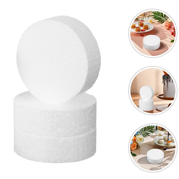ELAYARD 16Pcs Round White Foam Blocks for Sculpting Floral Arrangements and Crafts