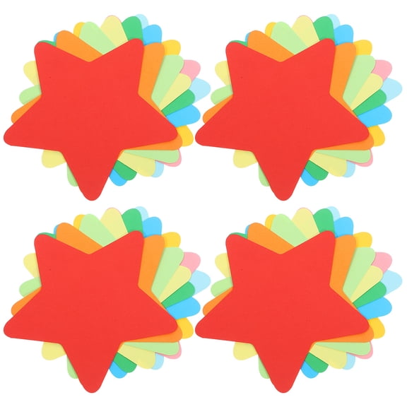 ELAYARD 180-Piece Star Shaped Paper Cutouts for Crafts, Scrapbooking, Wall Decorations in Vibrant Assorted Colors