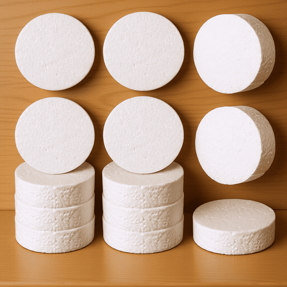 ELAYARD 18Pcs White Foam Cake Dummies Lightweight Foam Blocks for Wedding Display and Craft Use