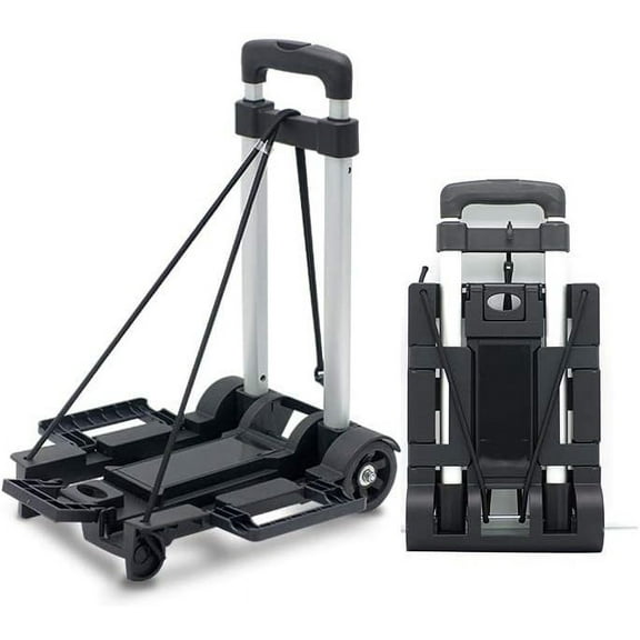 ELAYARD Foldable Trolley Cart with Aluminum Alloy Frame and Ergonomic Handle for Household Use