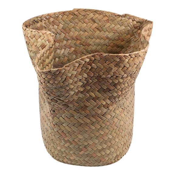 ELAYARD 1Pack Woven Flower Pot Light Brown Bamboo Flower Storage for Women Living Room Decor