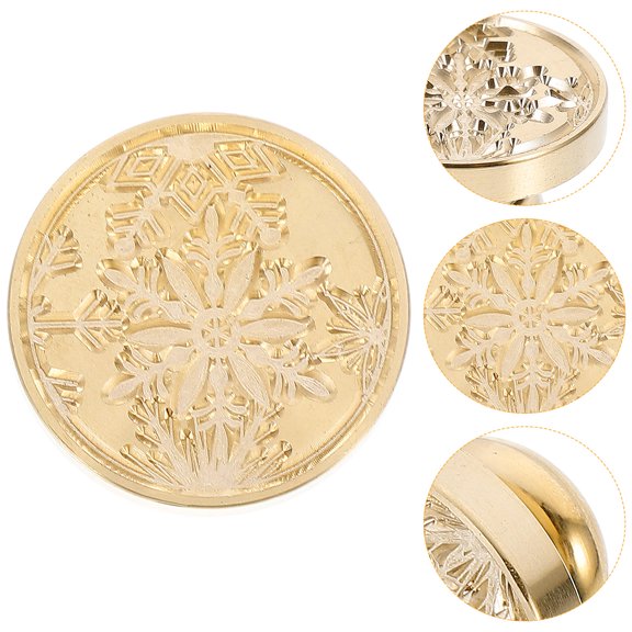ELAYARD Festive Fire Lacquer Stamp in Golden Copper Alloy for Decorative Use, 1 Piece