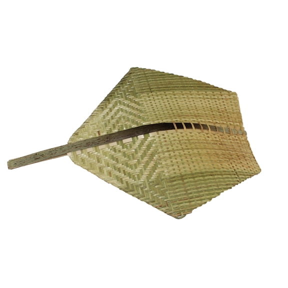 ELAYARD Handmade Green Fan 1 Piece for Beach Use and Circulation Cooling