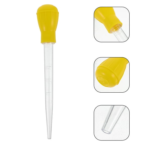 ELAYARD Yellow Plastic Meat Baster for Kitchen Convenient Marinade Injection and Barbecue Cooking
