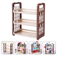 thumbnail image 1 of ELAYARD 3-Tier Plastic Kitchen Storage Rack, Moisture-Resistant Organizer Shelf for Pantry, Cabinet, and Home Storage, 1-Pack, 1 of 6