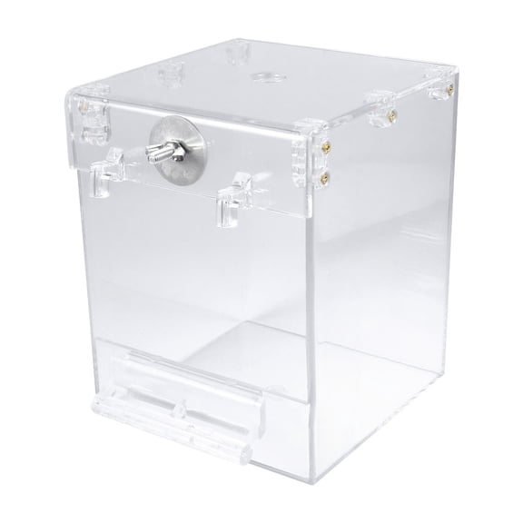 ELAYARD 1Pack Square Bird Bath Shower Basin Acrylic Transparent for Birds