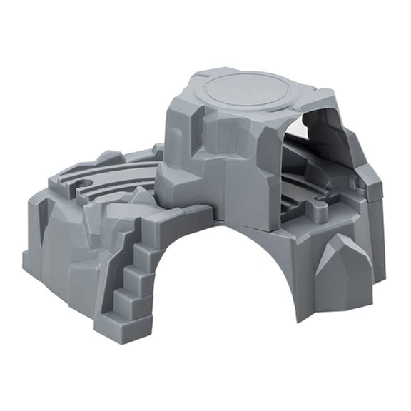 ELAYARD 1Pack Tunnel Shape Train Model Toy Plastic Grey Kids Imagination Training