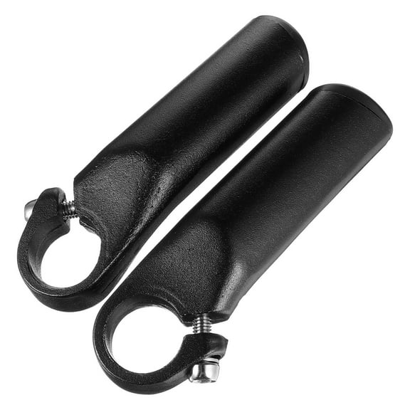 ELAYARD 1Pair Aluminum Alloy Bike Auxiliary Handlebar Vice Durable Black Ergonomic Grip for Mountain Bikes