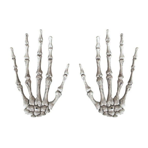 ELAYARD 1Pair Skeleton Hand Decoration Beige Plastic Claw Trick Prop for Party and Escape Room