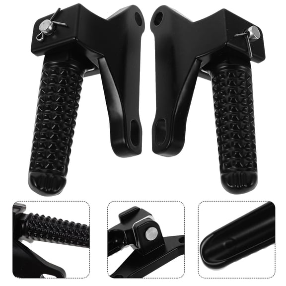 ELAYARD 1 Pair Aluminum Alloy Motorcycle Foot Pegs Rear Pedals Universal Fit for Most Bikes and Lightweight