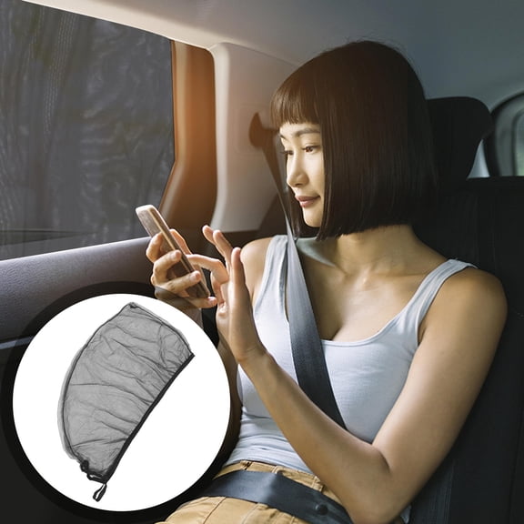 ELAYARD 1Pair Car Side Window Sunshade Black Mesh Screen Easy Install Ventilated Cover