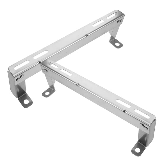 ELAYARD 1Pair Plated Silver Stainless Steel Outdoor Air Conditioner Condenser Bracket Space Saving Wall Rack