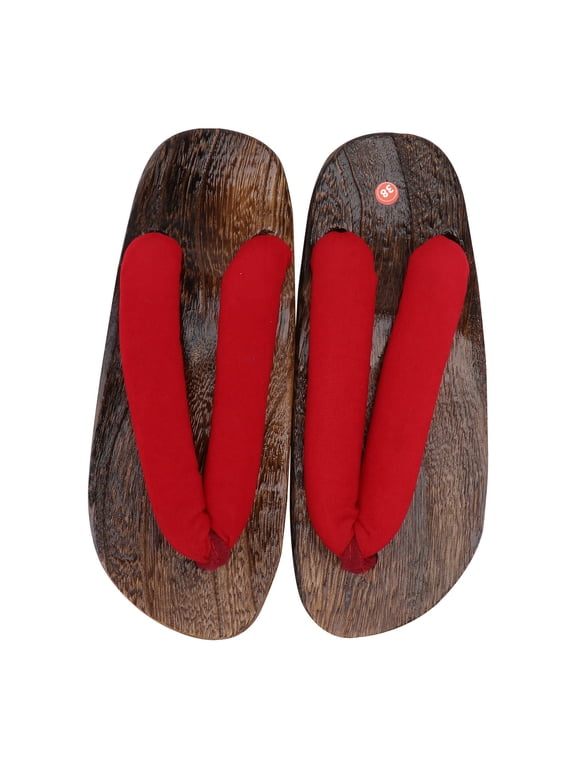 1Pair Stylish Male Clogs Red Wood Eva Premium Outsole Breathable Summer Footwear