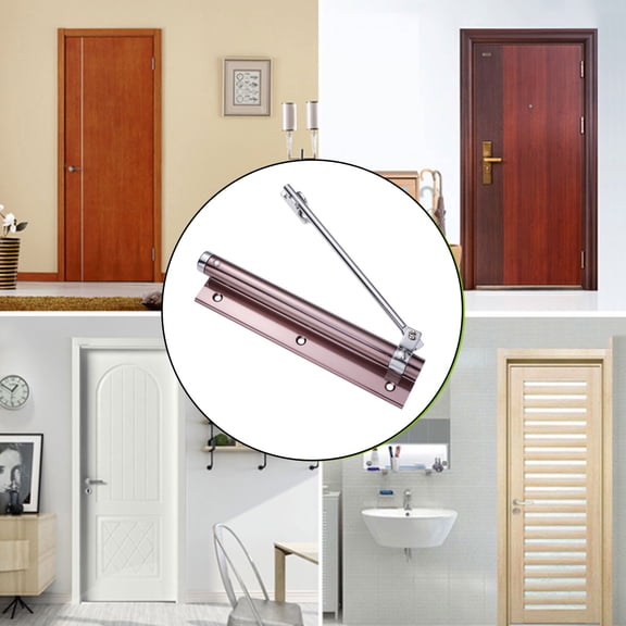 ELAYARD 1Pc Practical Door Closer Buffer in Rose Plated Gold Lightweight Aluminum Perfect for Home Doors