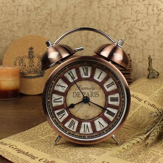 ELAYARD Retro Coffee Table Clock Creative Desk Alarm Clock for Home ...