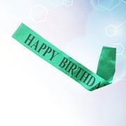ELAYARD 1pc Birthday Shoulder Strap Girl Birthday Party Etiquette Belt Birthday Sash for Kids Adults Green