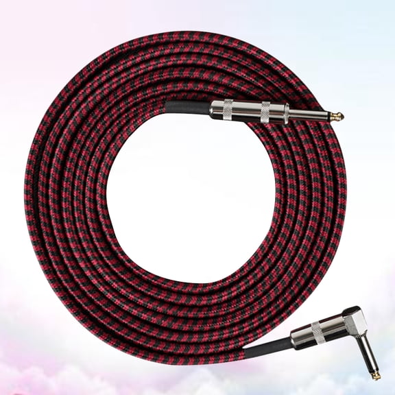 ELAYARD Portable Guitar Audio Cable with Coil Design and Anti-Break Connectors, 1Pc for Sound Connection