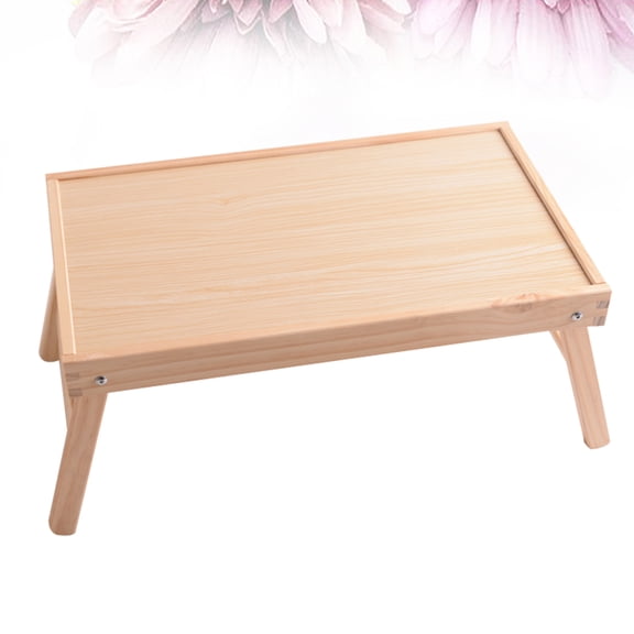 ELAYARD 1Pc Portable Foldable Wood Bed Desk Laptop Table Serving Tray for Home