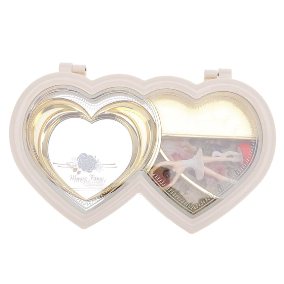 ELAYARD -Shaped Rotating Ballerina Music Box with Jewelry Storage for Home Decoration and