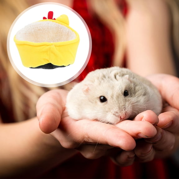 ELAYARD 1Pc Lightweight Pet Warm House Yellow Cotton Nest Windproof Bed for Hamster Squirrel