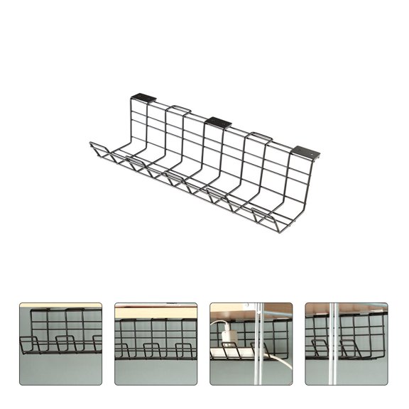 ELAYARD 1Pc Strong Black Cable Patch Board Rack for Efficient Wire Organization